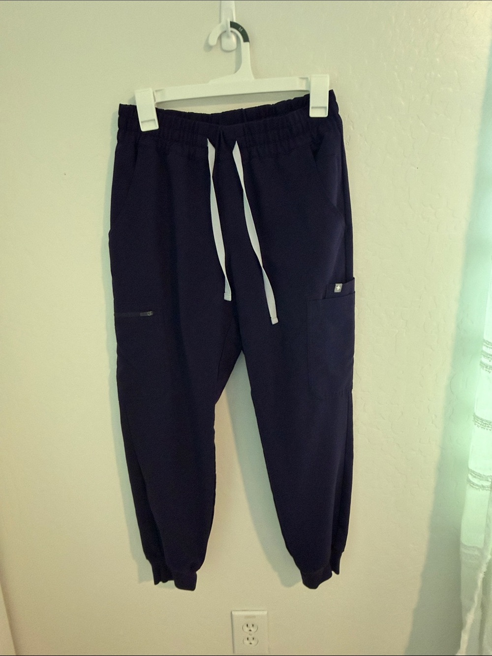 Figs Purple Drawstring Cargo Joggers